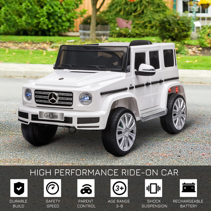 Compatible 12V Battery-powered Kids Electric Ride On Car Mercedes Benz G500 Toy w/ Parental Remote Control Music Lights