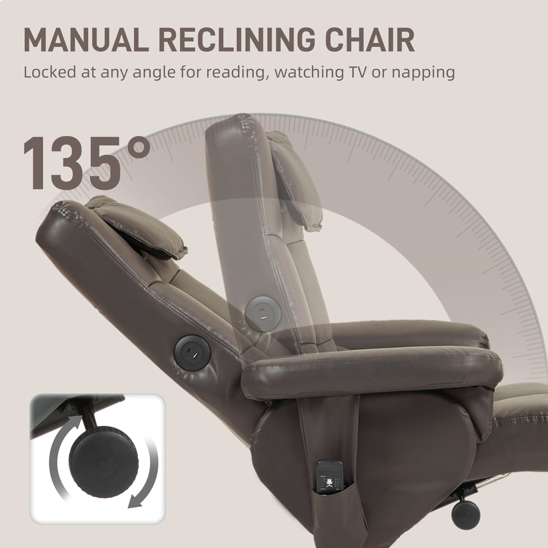 Faux Leather Massage Recliner Chair