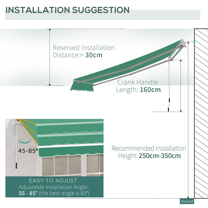 Waterproof Manual Retractable Awning