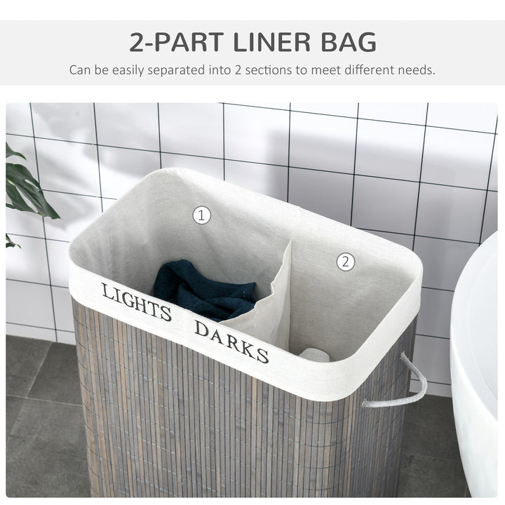 100L Laundry Basket w/ Flip Lid String Handles