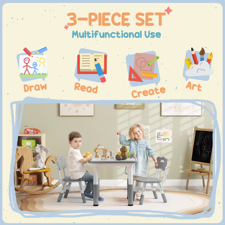 Height Adjustable Toddler Table and Chair Set