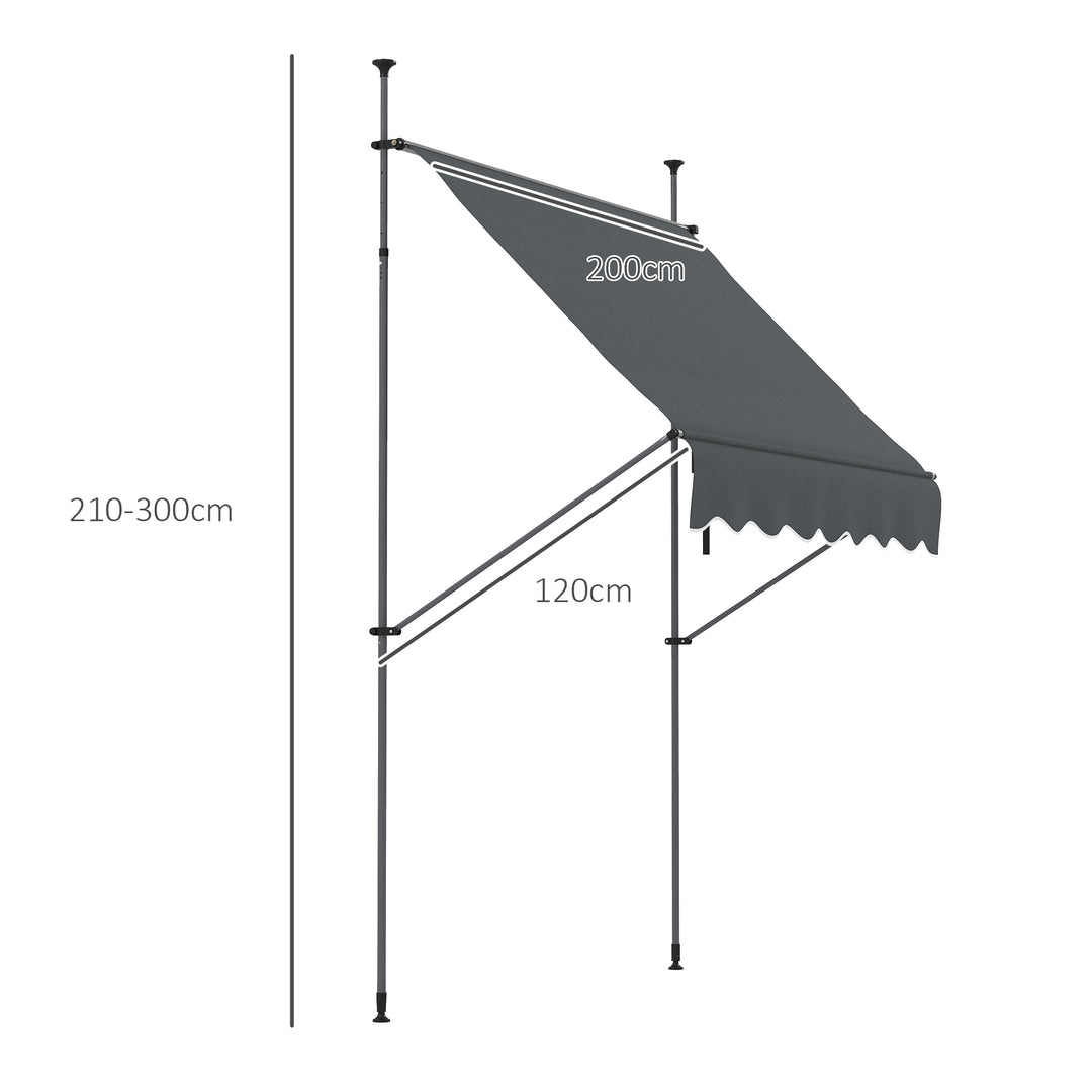 2 x 1.2m Retractable Awning