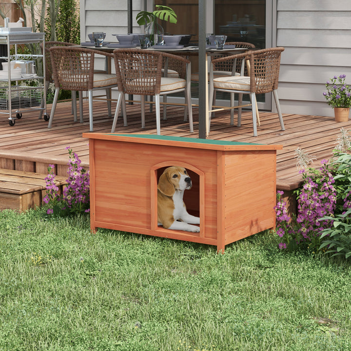 Wooden Dog Kennel: Outdoor Pet Haven with Removable Floor & Openable Roof