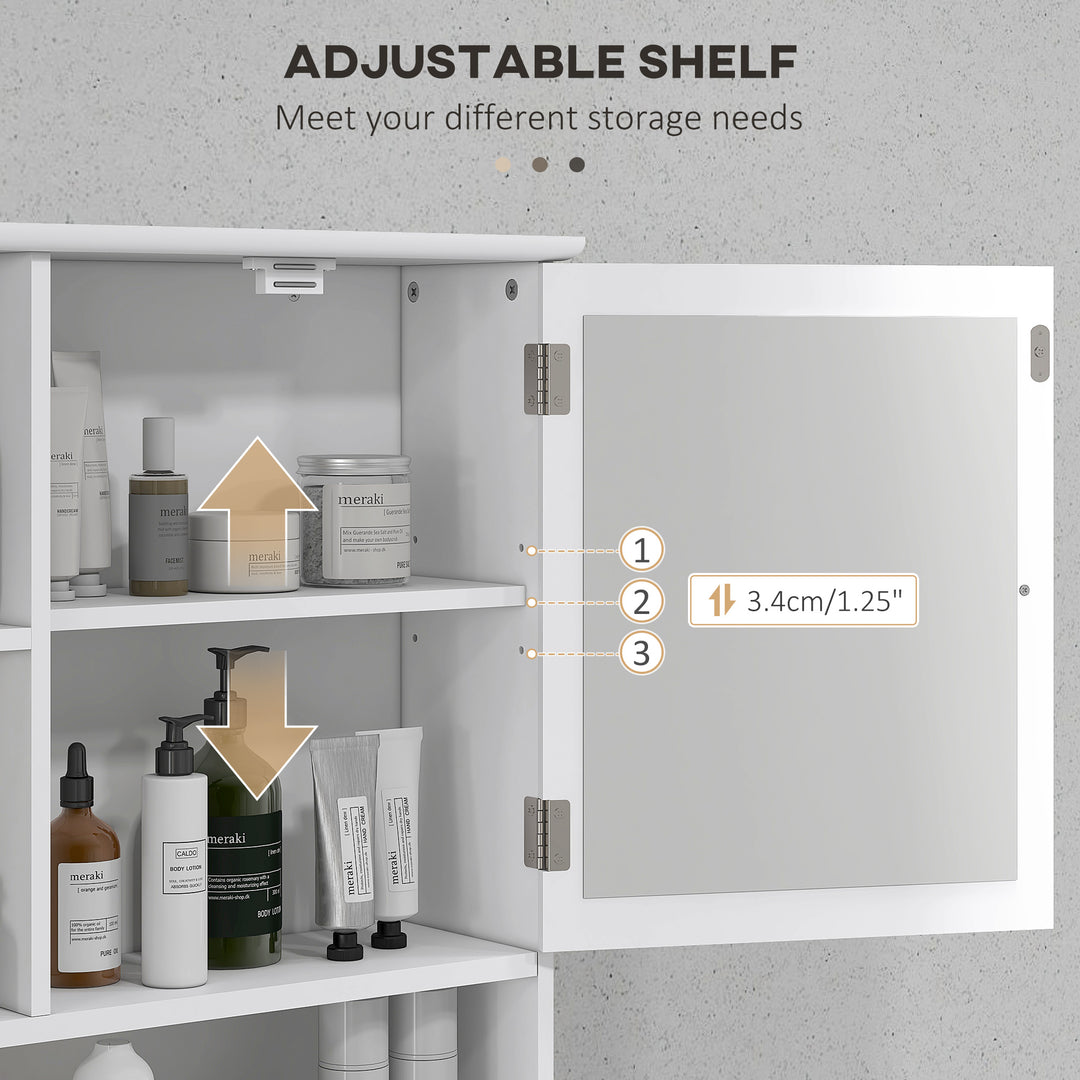 Kleankin Wall-Mounted Bathroom Cabinet, Adjustable Shelf