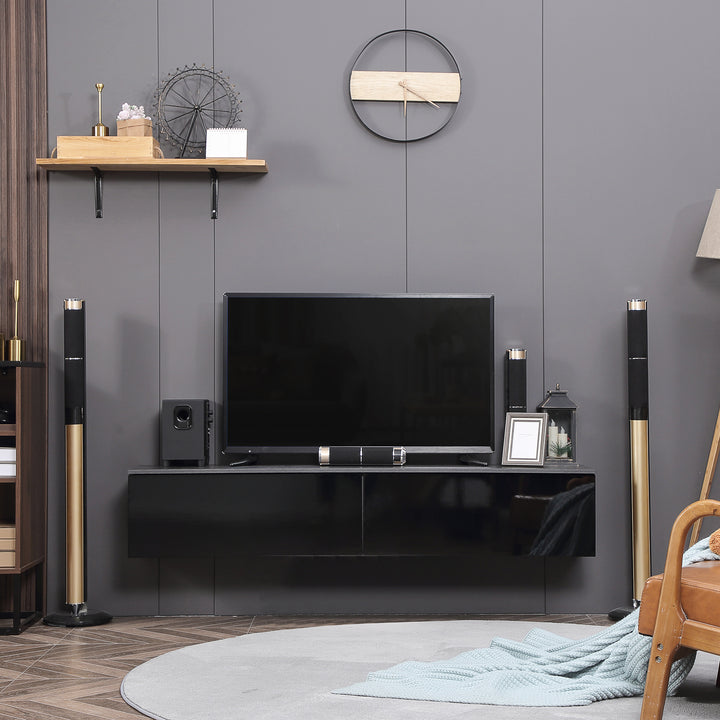 Floating TV Unit Stand for TVs up to 70" with High Gloss Effect