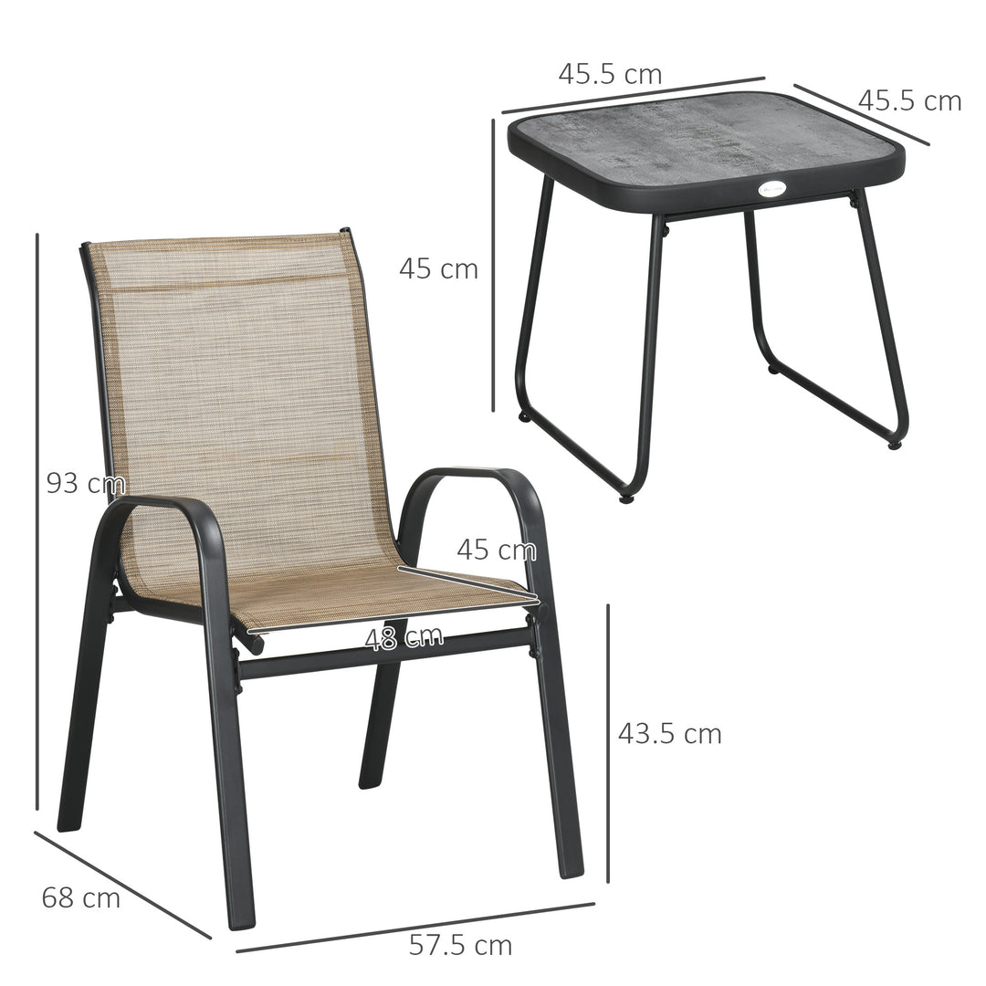 3 Pieces Outdoot Bistro Set