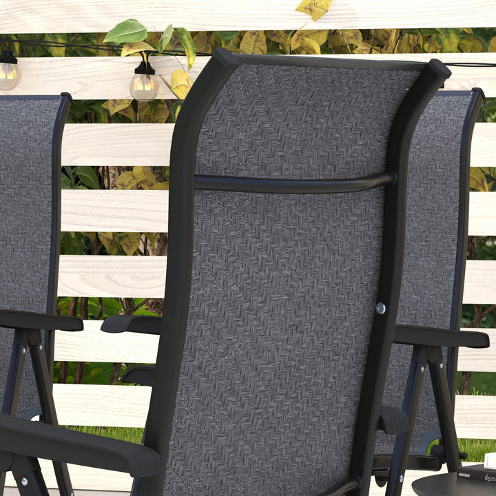 Rattan Folding Chair Set