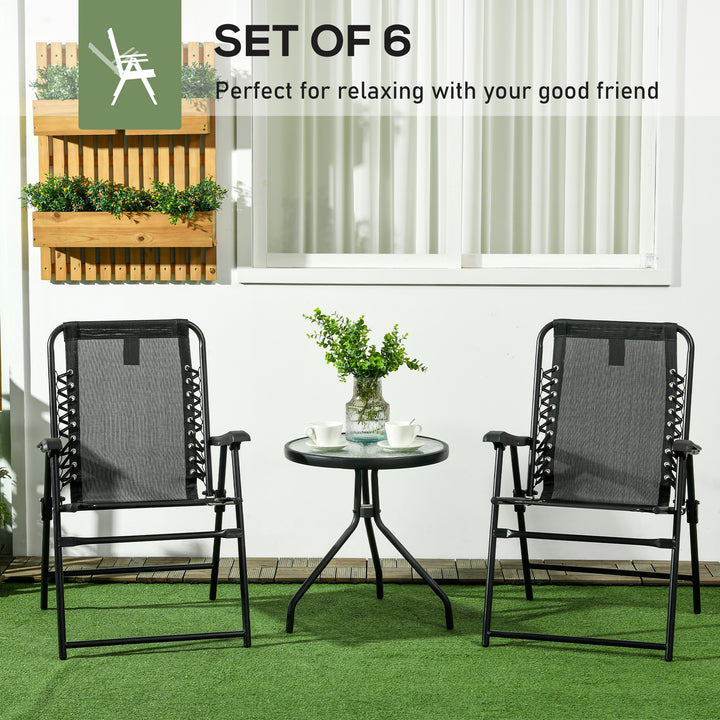 6 Pcs Patio Folding Chair Set