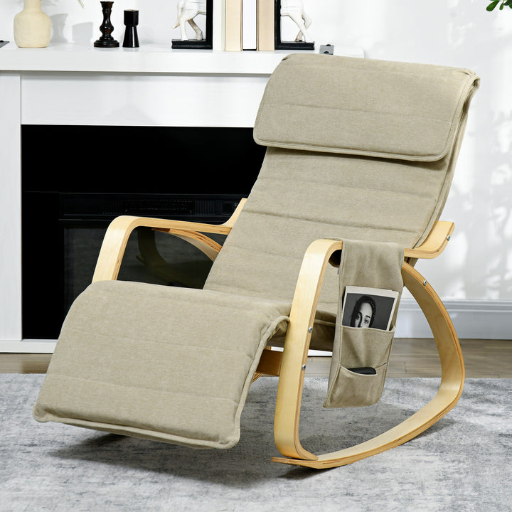 Rocking Lounge Chair Recliner Relaxation Lounging Relaxing Seat with Adjustable Footrest