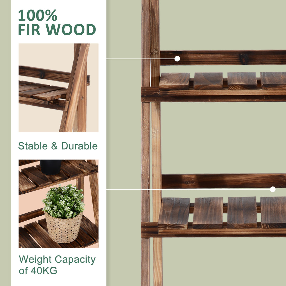 Wooden 3 Tier Folding Flower Pot Stand