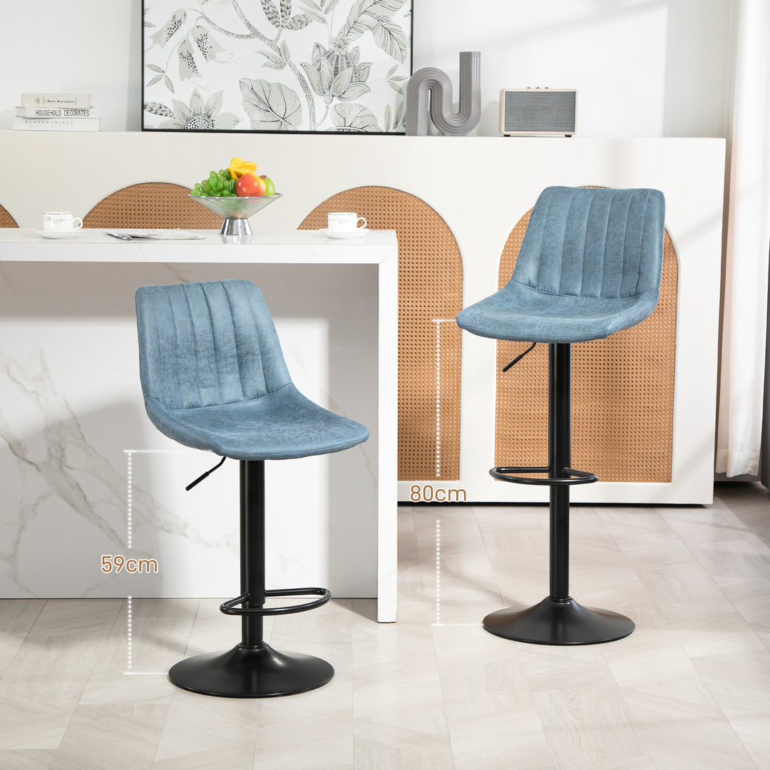 Adjustable Bar Chair Set of 2 Counter Height Bar Stools