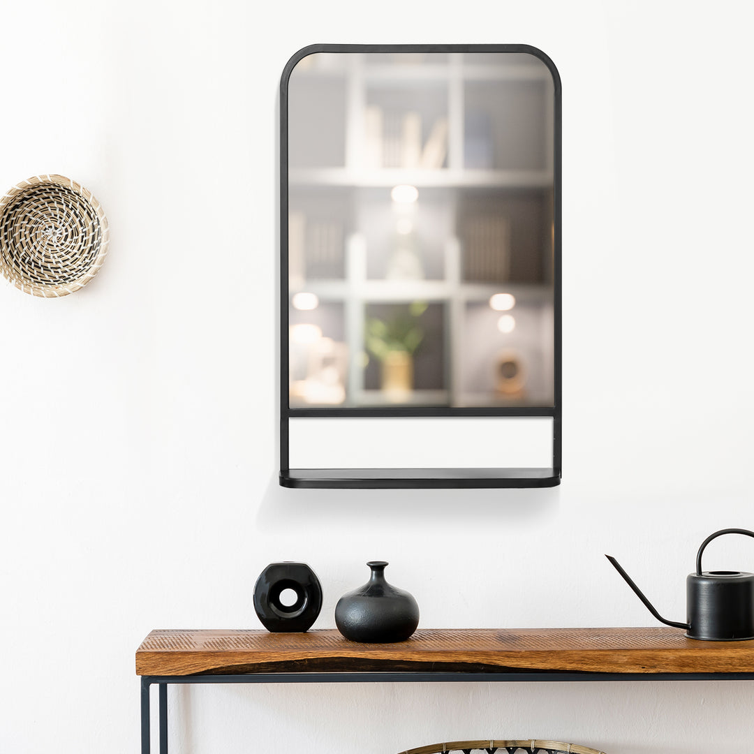 Modern Wall Mirror with Storage Shelf