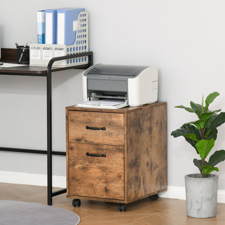 Rolling File Cabinet with 2 Drawers