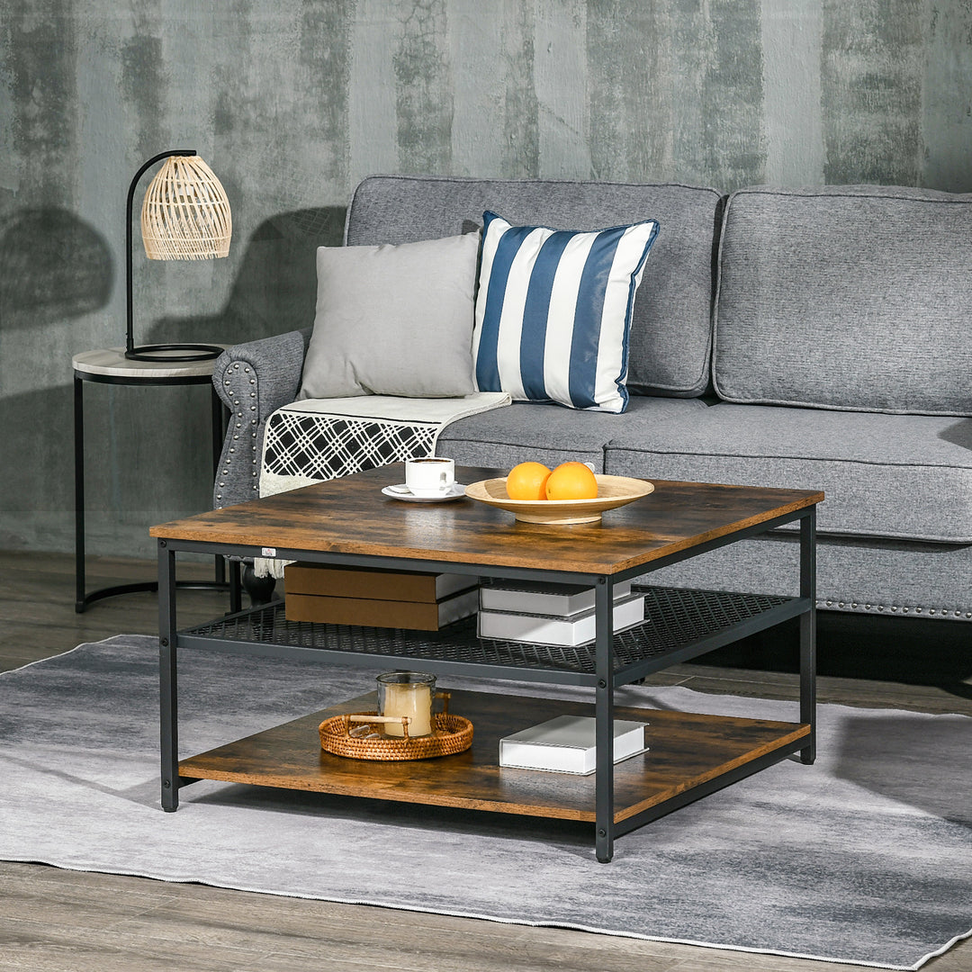 HOMCOM Lift Top Coffee Table with Hidden Storage