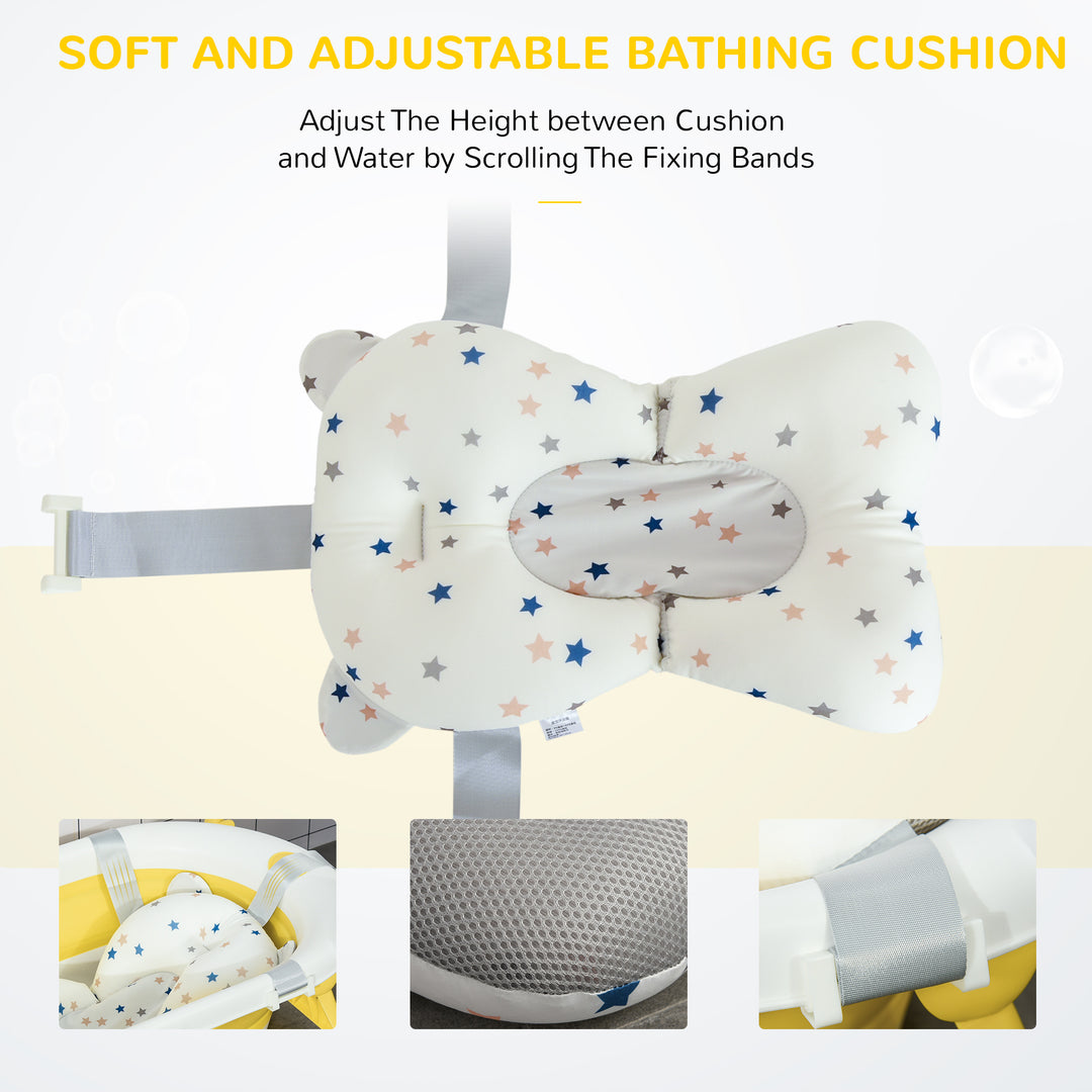 Foldable Baby Bath: Ergonomic Portable Design with Cushion