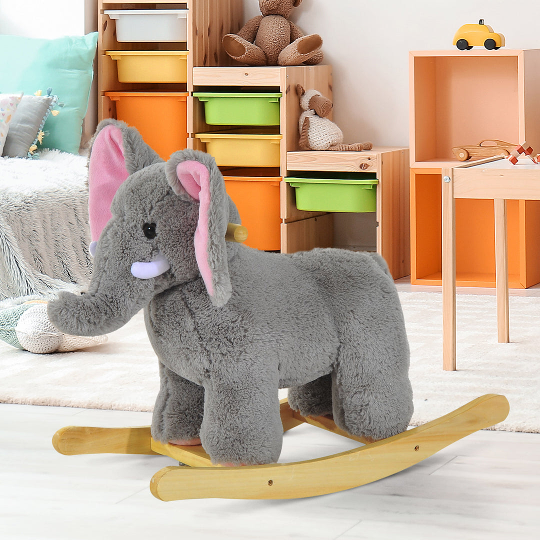 Plush Elephant Rocking Horse for Kids