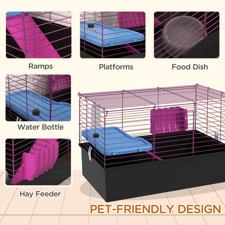 Chinchillas Small Rabbit Guinea Pig Small Animal Cage Pet Playhouse with Platform Ramp