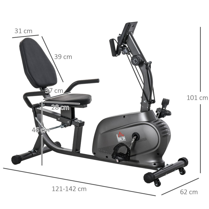 Fitness Recumbent Bike Magnetic Resistance Exercise Bike Stationary Cycling Bike