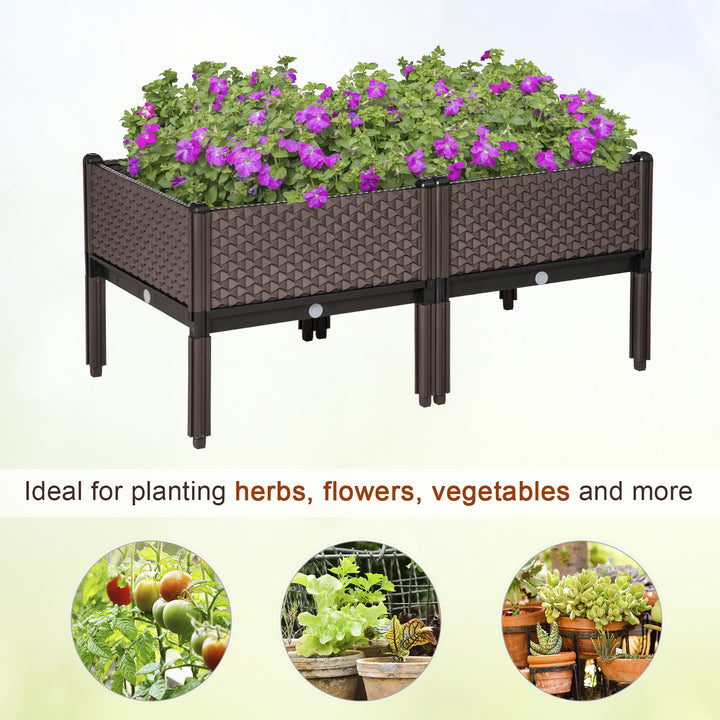 50cm x 50cm x 46.5cm Set of 2 Garden Raised Bed