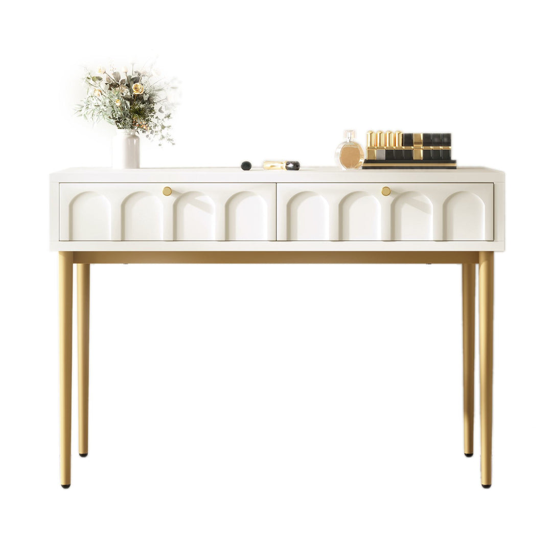 Space-Saving Dressing Table with 2 Drawers