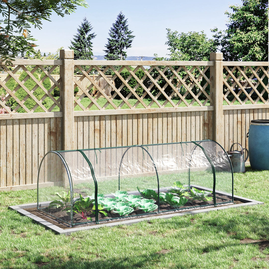 Transparent Tunnel Greenhouse: Outdoor Grow House with Steel Frame & PVC Cover