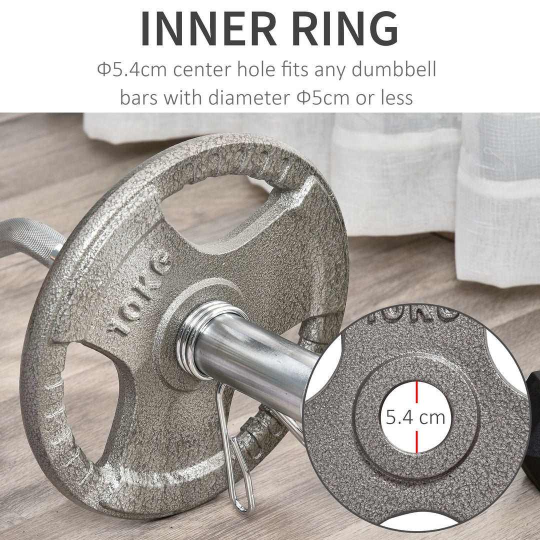 Olympic Weight Plates: 2-Piece Grip Plate Set for Strength Training