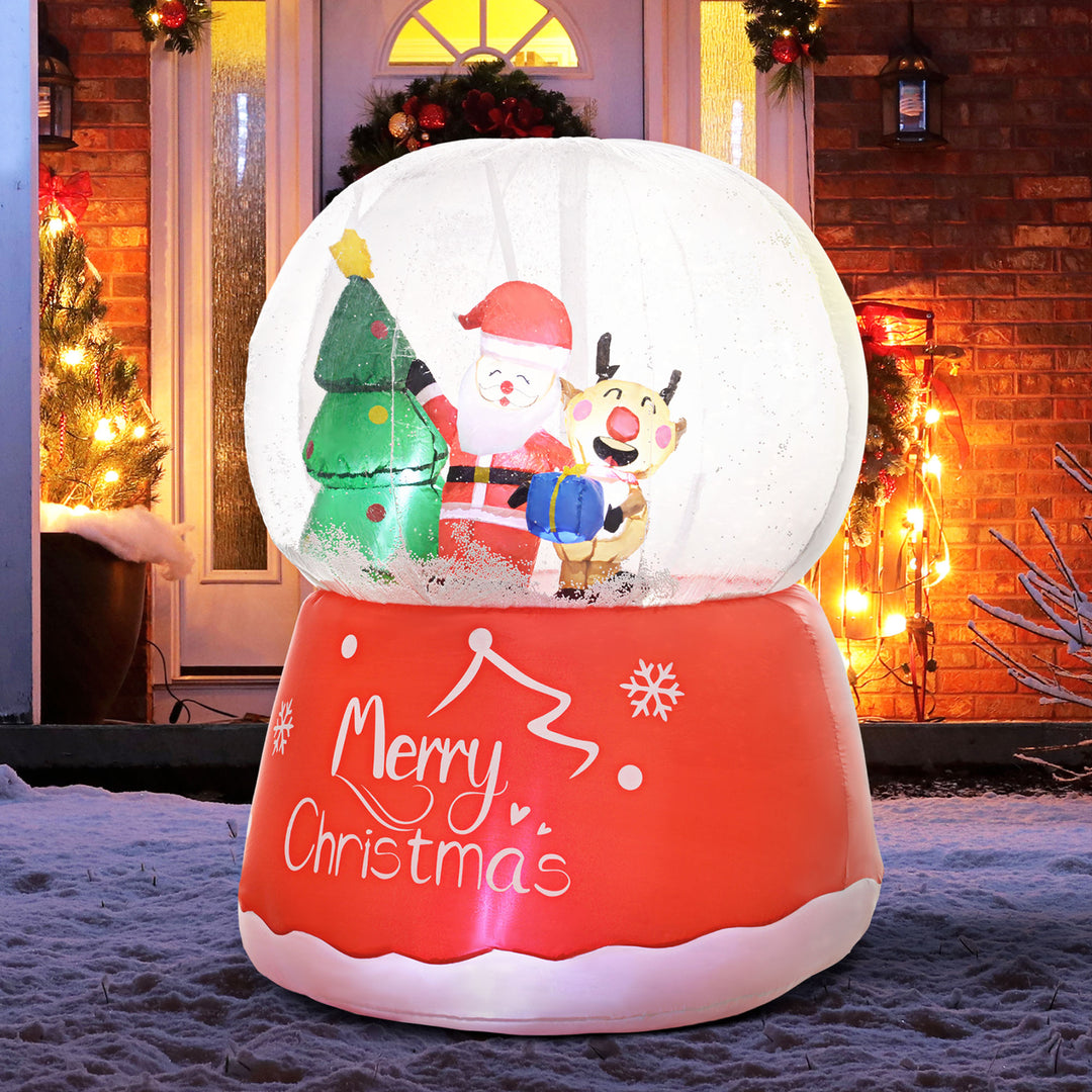 5.5FT Christmas Inflatable Crystal Ball w/ Santa Claus