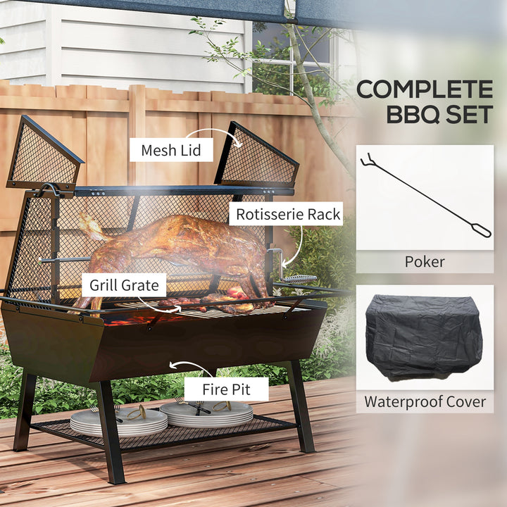 3-in-1 Charcoal Barbecue Grill