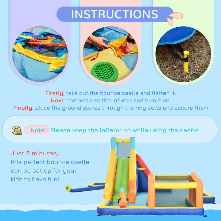 6 in 1 Bouncy Castle with Slide