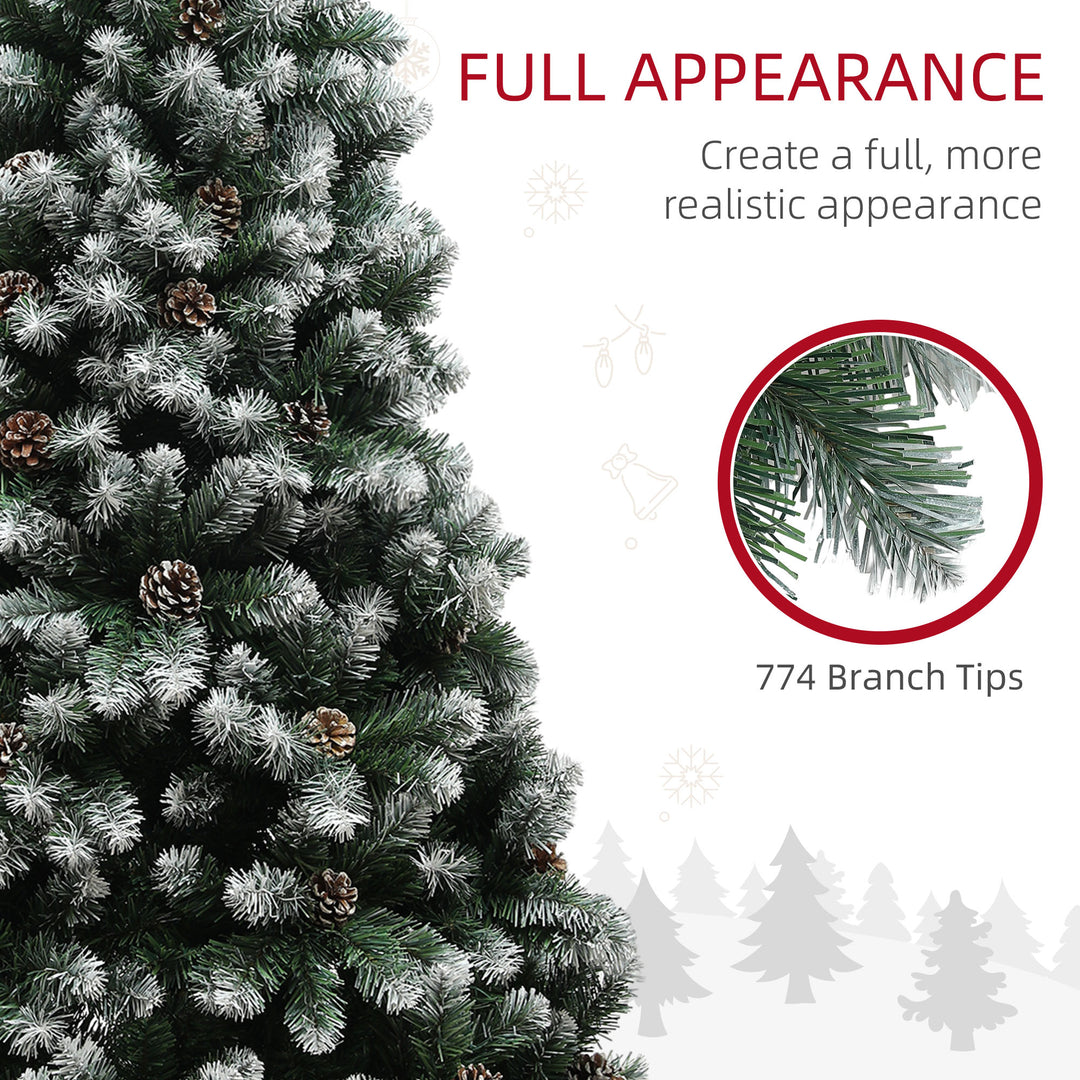 6ft Artificial Pine Christmas Tree with 774 Branch Tips and Steel Base