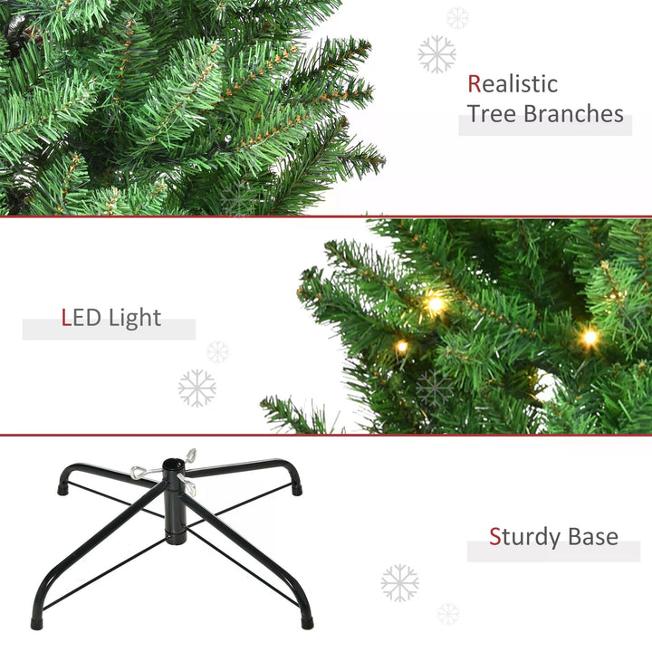 4 Feet Prelit Artificial Christmas Tree Warm White LED Light Holiday Home Xmas Decoration