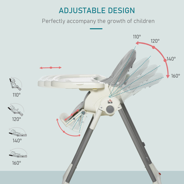 Convertible High Chair: Foldable Feeding Station Transitioning to Toddler Seat