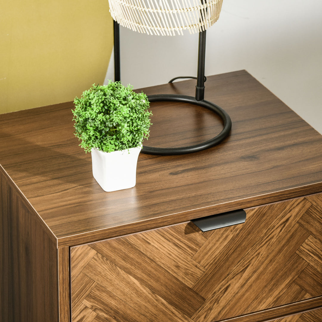 Herringbone Pattern Side Cabinet