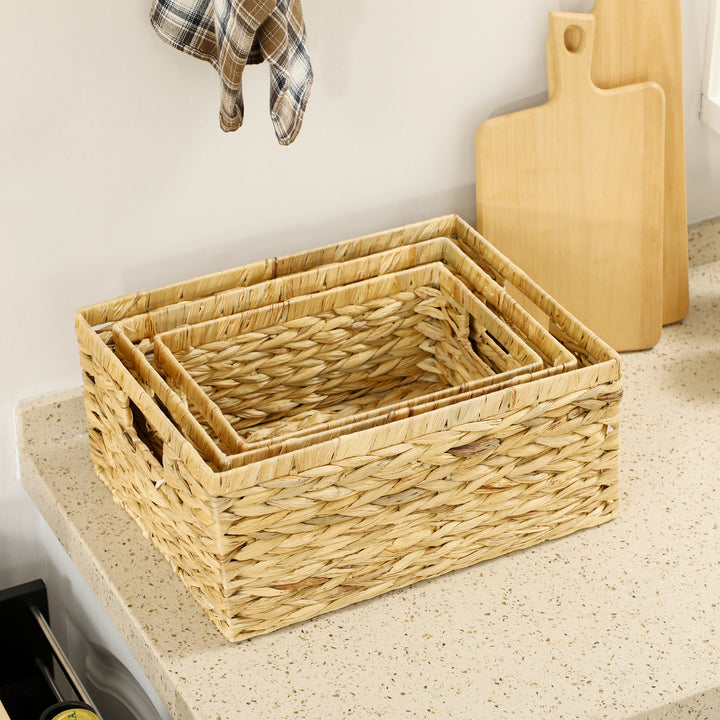 Set of 3 Wicker Storage Baskets