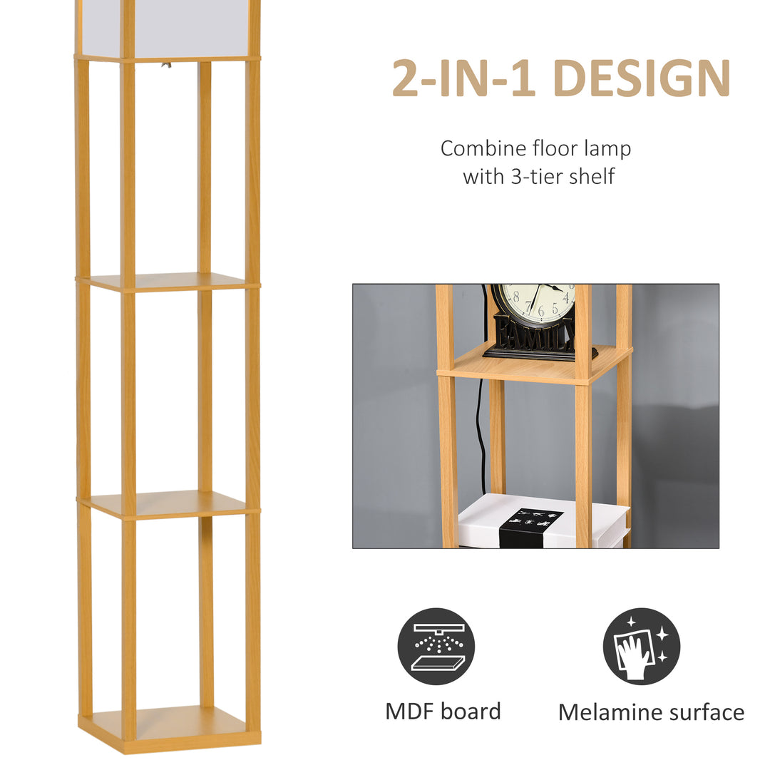 Floor Lamp with Shelves