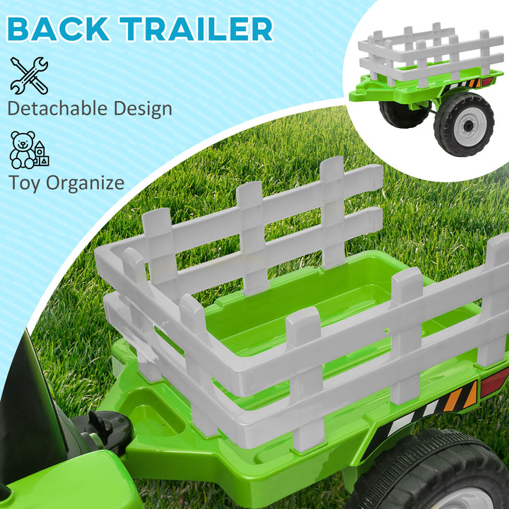 Electric Ride on Tractor w/ Detachable Trailer