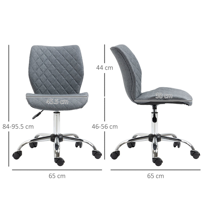 Vinsetto Office Chair, Armless, Grey