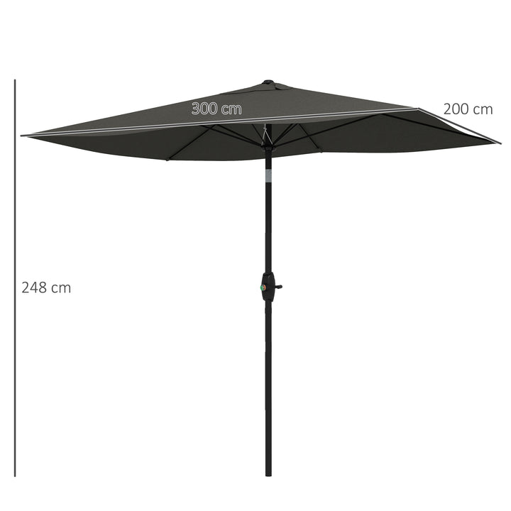 2 x 3(m) Garden Parasol Umbrella