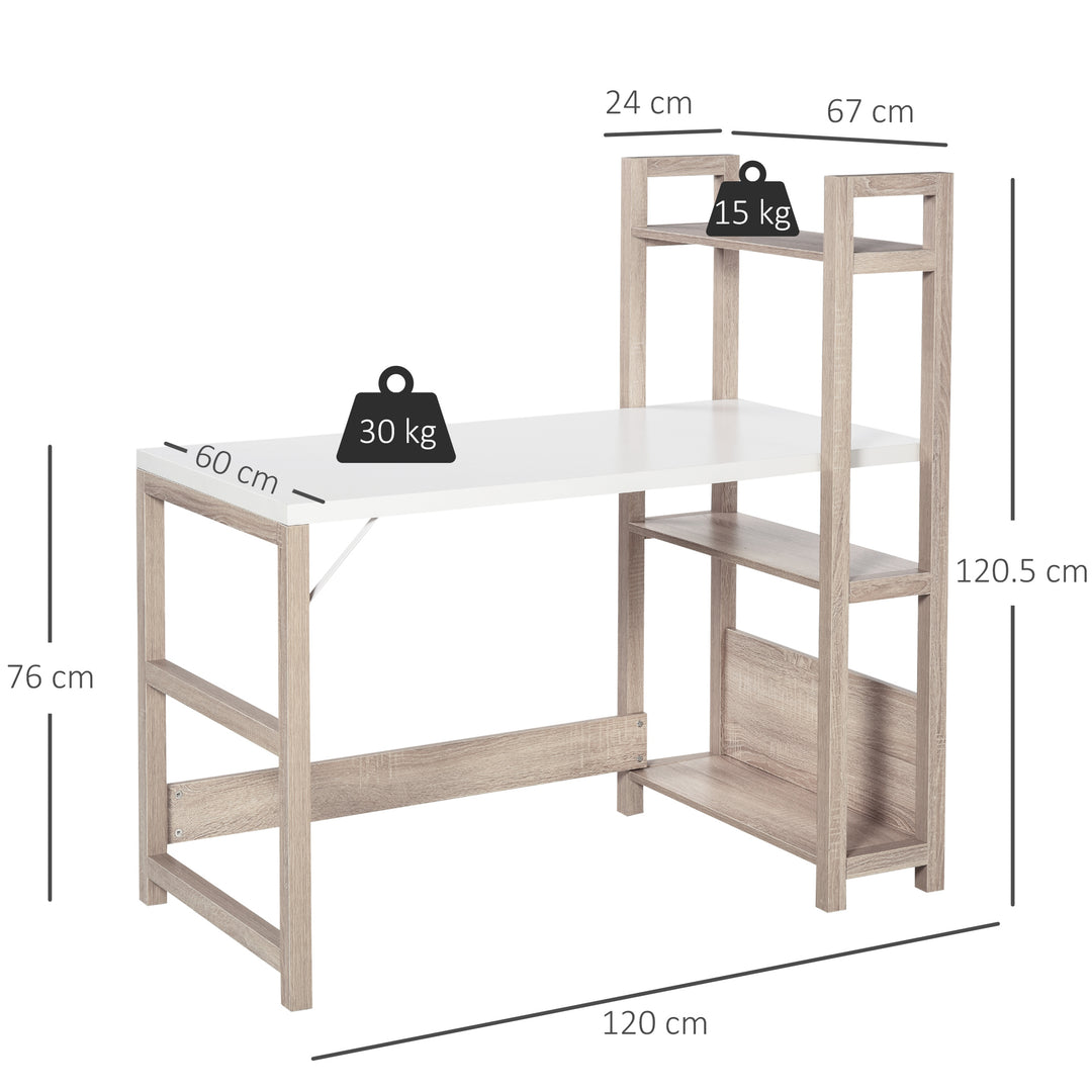 HOMCOM Desk with Shelves