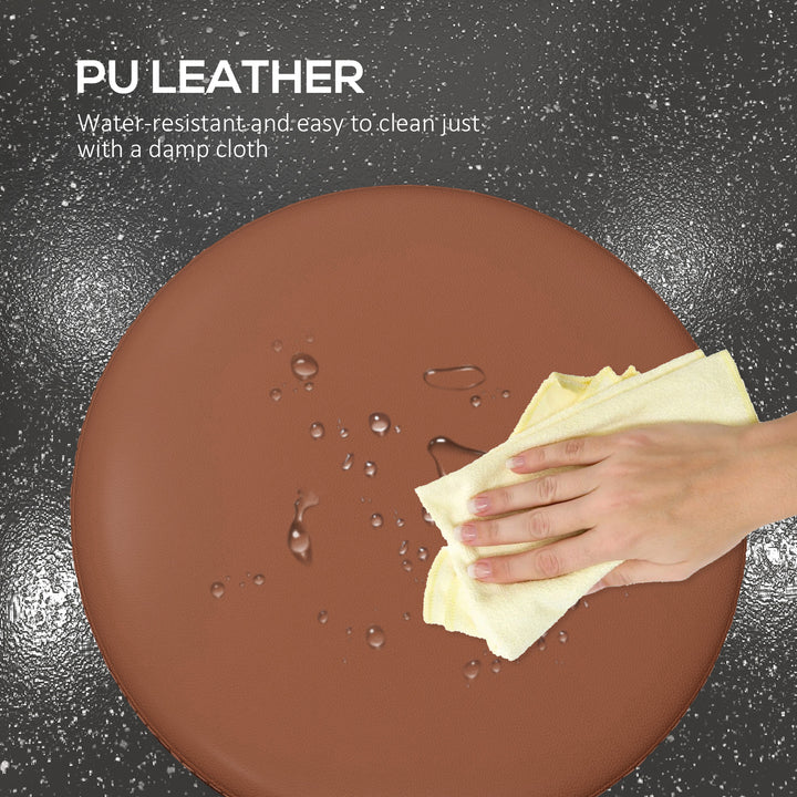 PU Leather Rolling Stool