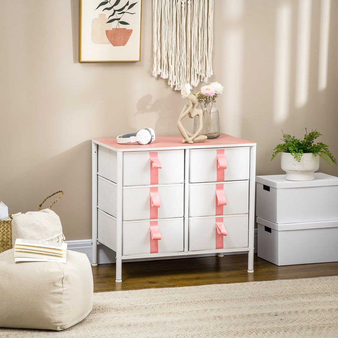 Storage Chest with 6 Fabric Drawers