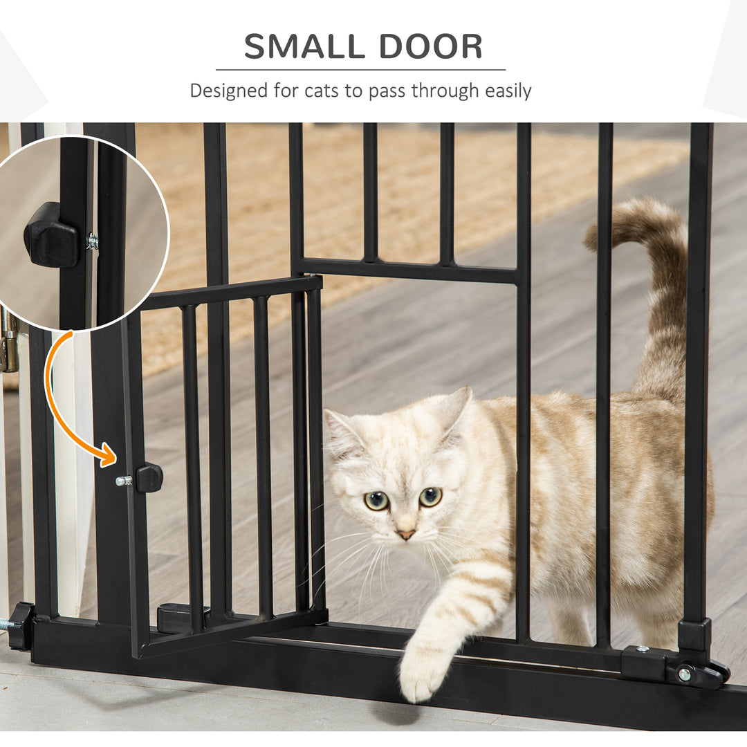 Extra Tall Dog Gate with Cat Door