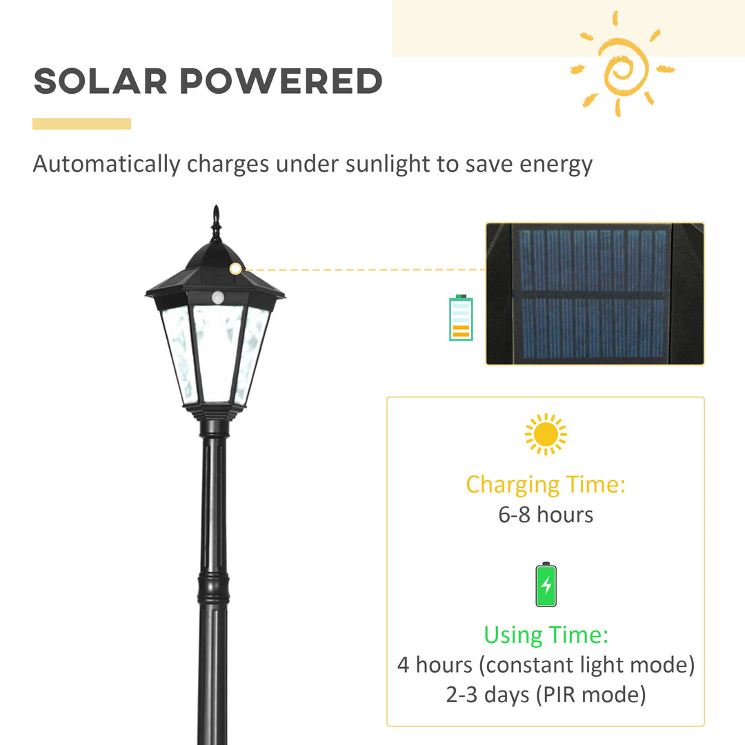 Solar Sentinel: 2.4m LED Lamp Post Light