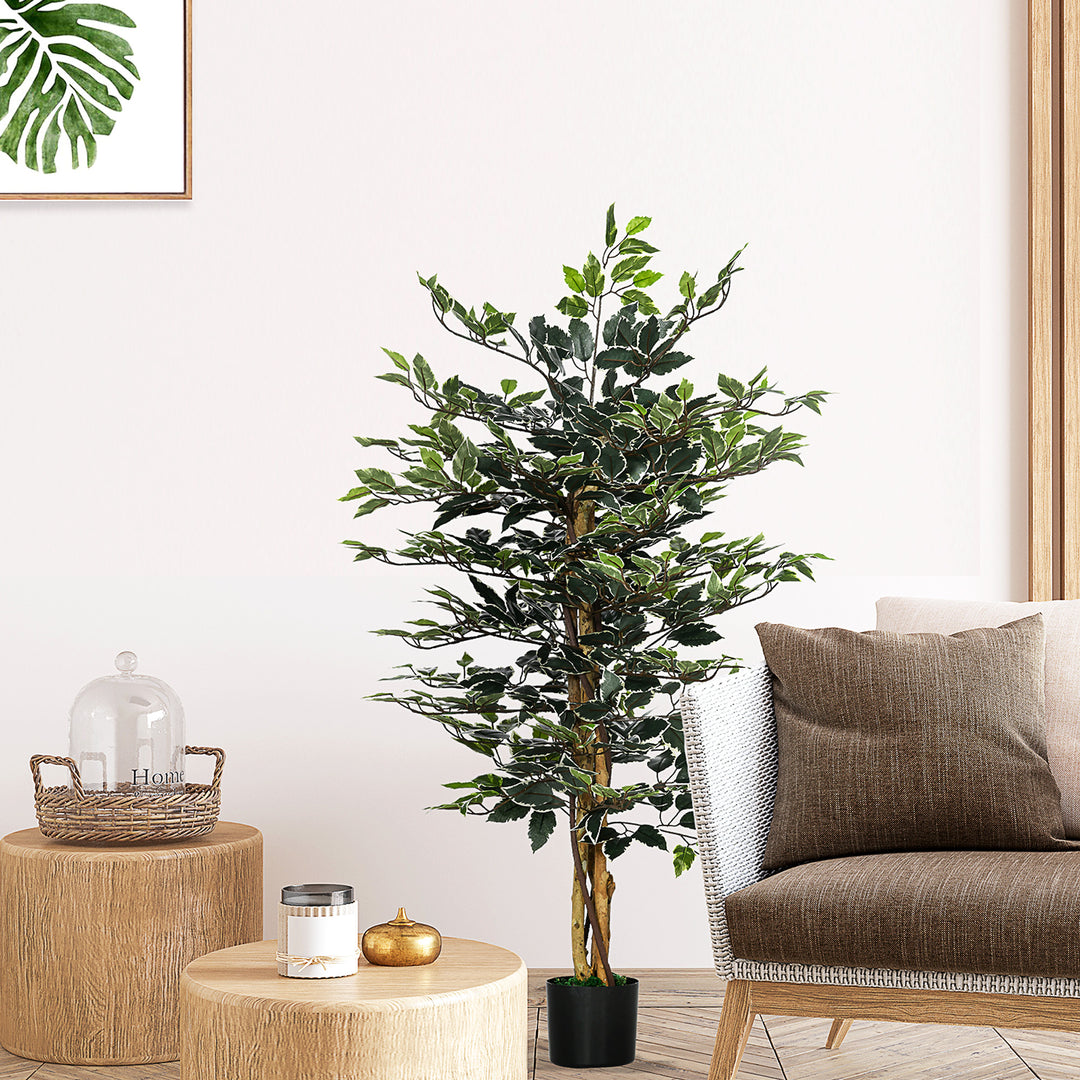 Verdant Oasis: Lifelike 130cm Ficus Tree in Pot