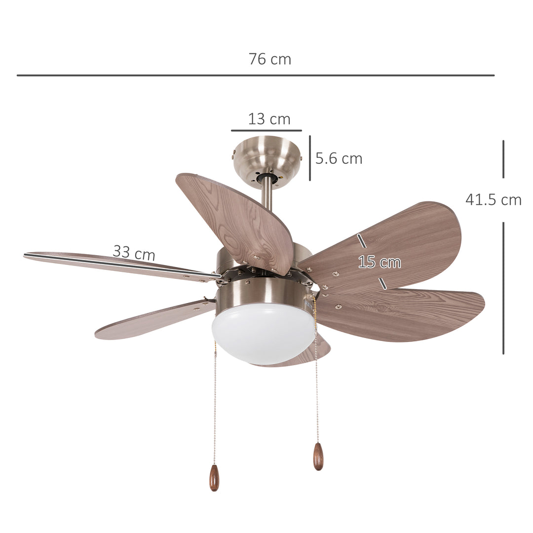 Ceiling Fan Lights with 6 Reversible Blades