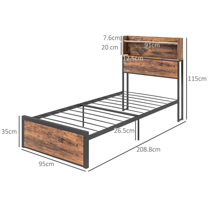 Industrial Single Bed Frame