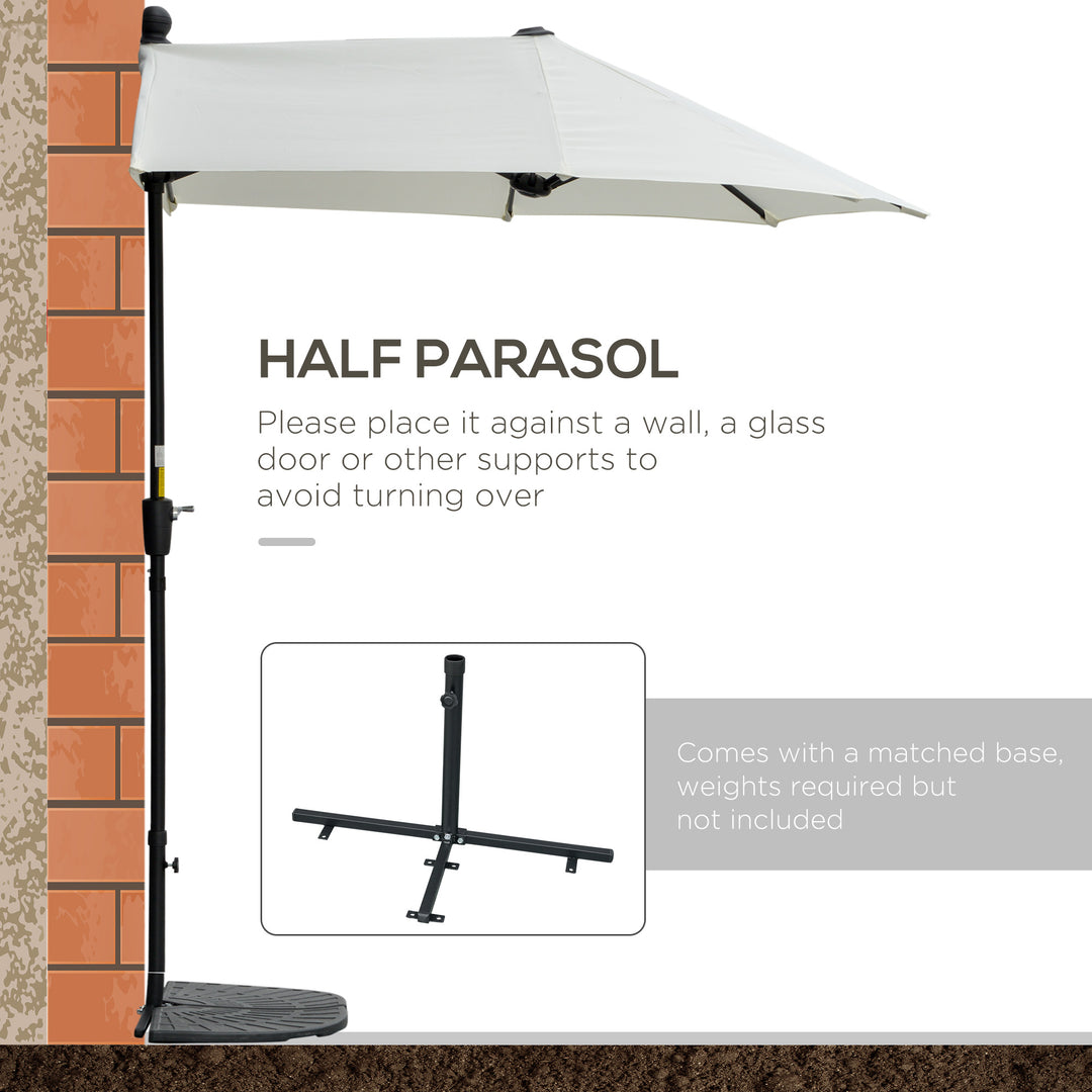 Waterproof Half Parasol: Crank-Operated Sunshade for Balconies & Gardens