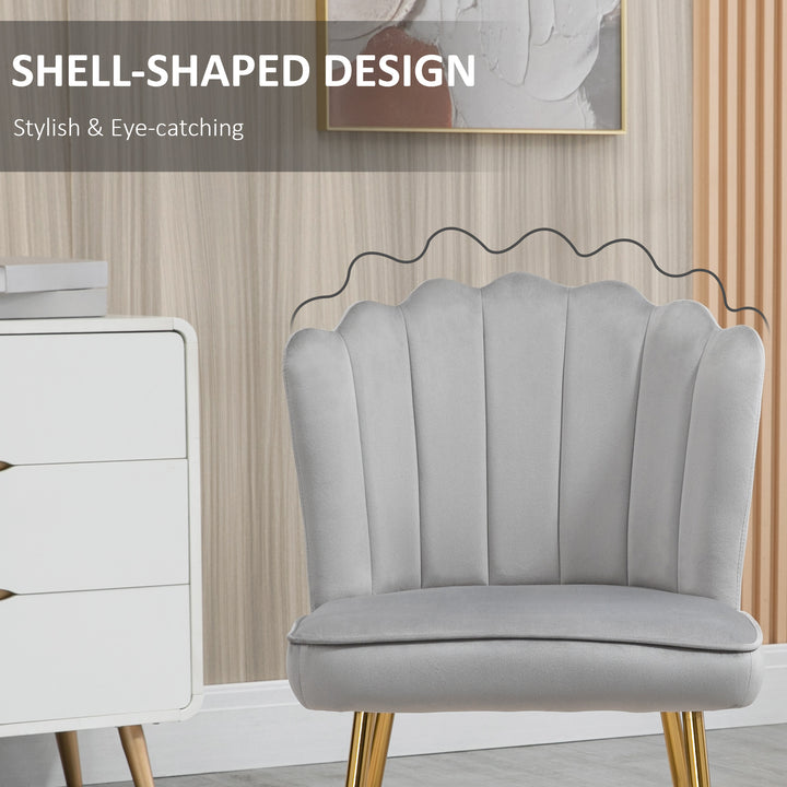 Shell Luxe Velvet Accent Chair