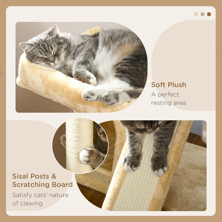 Deluxe Cat Activity Centre: Sisal Rest & Play with 2 Cosy Houses