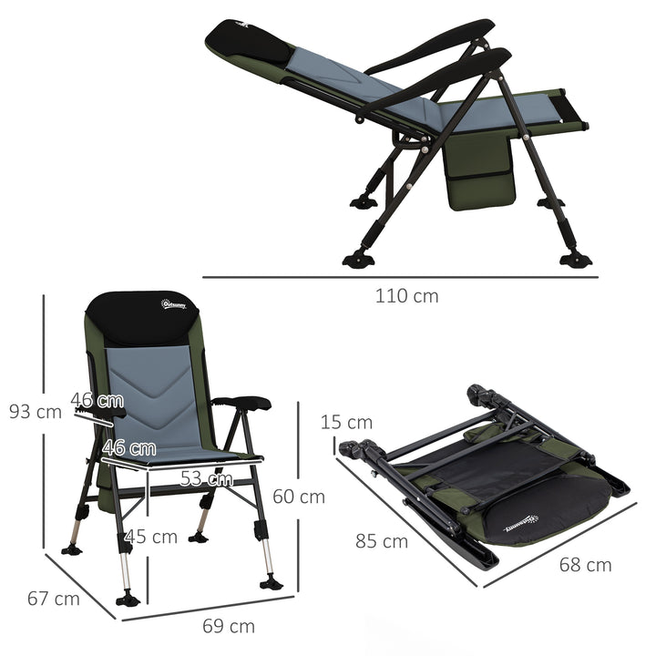 Portable Fishing Chair with Foldable Metal Frame